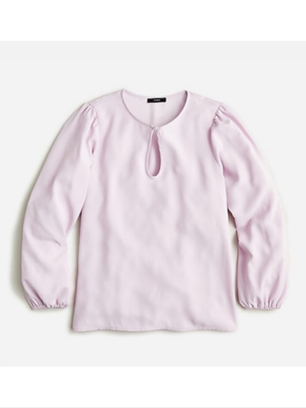 NWT J. Crew Puff Sleeve Satin-Back Crepe Top Size LT